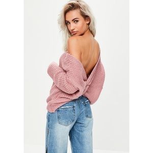 SEXY PINK TWIST BACK SWEATER 💌